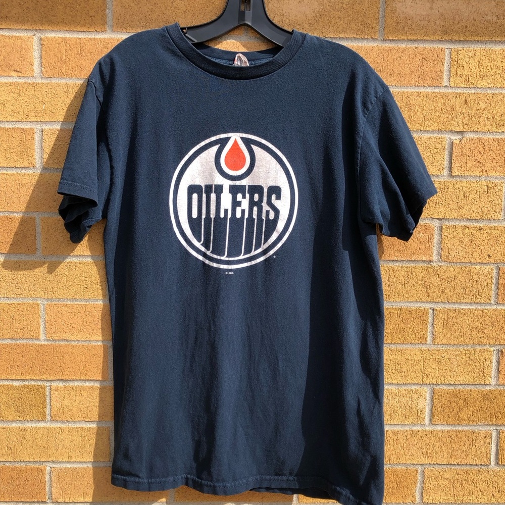 Edmonton Oilers vintage t-shirt Alstyle Apparel hockey tee Conner McDavid size M